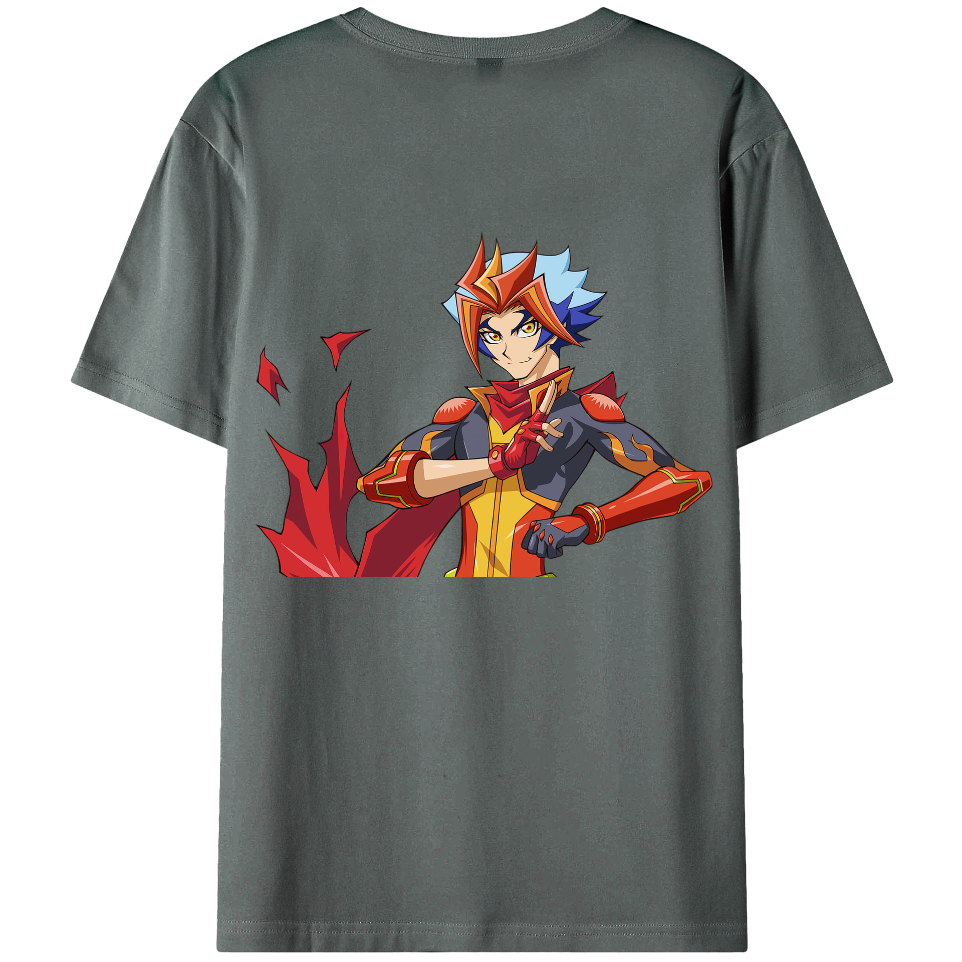 （画像用） 遊☆戯☆王 Yu-Gi-Oh! 綿100％ メンズ半袖Tシャツ（バックプリント） 通気性